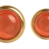 Orecchino Margutta Ada placcato oro color corallo, 1 paio