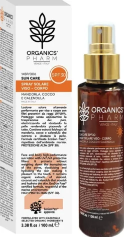 ORGANICS PHARM SUN CARE SPRAY SOLARE VISO-CORPO SPF30 100 ML
