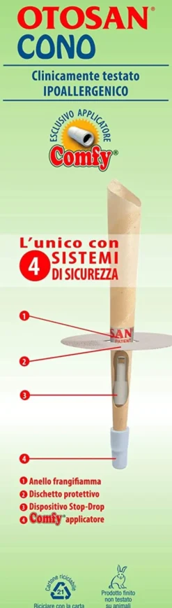 OTOSAN CONO IGIENE ORECCHIO+PROPOLI 6 PEZZI