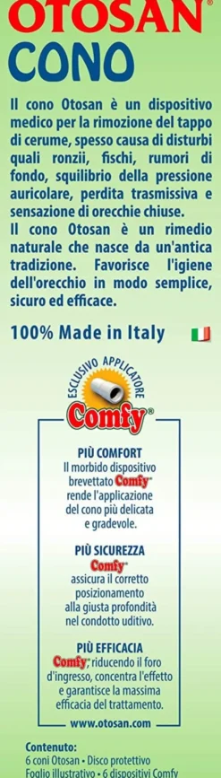 OTOSAN CONO IGIENE ORECCHIO+PROPOLI 6 PEZZI