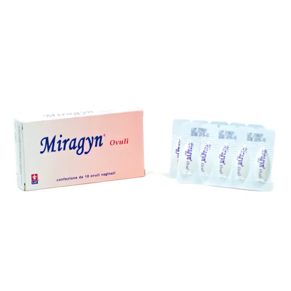 Ovuli Vaginali Miragyn idratanti e lubrificanti, 10 ovuli