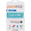 PARAKITO BRACCIALE ANTIZANZARE RICARICABILE ADULTI GOOD VIBES ENJOY & SMILE BLU