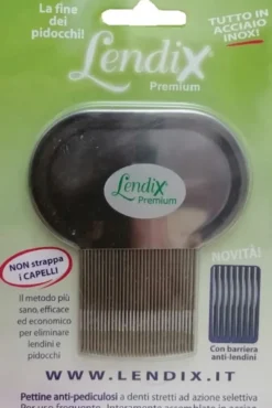 Pettine antipidocchi Lendix Premium in acciaio, atossico