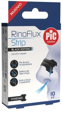 PIC SOLUTION RINOFLUX BLACK EDITION CEROTTO NASALE STANDARD 10 PEZZI