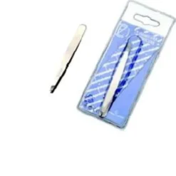Pinzetta depilatoria inox punta obliqua, uso quotidiano