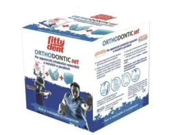 PLAKKONTROL FITTYDENT ORTHODONTIC SET VASCHETTA + COMPRESSE PULIZIA APPARECCHI ORTODONTICI