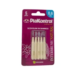 PLAKKONTROL NATURAL KONTROL INTERBRUSH 0,6MM 5 PEZZI