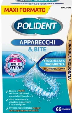 Polident Apparecchi&Bite pulitore in compresse, 66pz