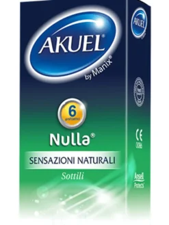 Preservativi Akuel by Manix Nulla B ultra sottili, 6 pezzi