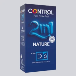 Preservativi Control 2in1 Nature con gel lubrificante, 3 pezzi