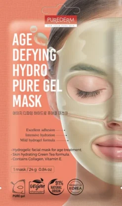 PUREDERM FOR YOUR PURE SKIN AGE DEFYING MASCHERA VISO IN HYDROGEL ANTIETA' IDRATANTE MONOUSO 24 G