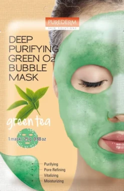 PUREDERM SKIN SOLUTIONS BUBBLE MASCHERA PURIFICANTE AL TE' VERDE MONOUSO 25 G