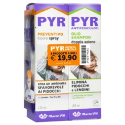 PYR ABB OLIO SHAMPOO ANTIPEDICULOSI + 1 OLIO SHAMPOO DOPPIA AZIONE + 1 LOZIONE SPRAY + 1 PETTINE LENDINI