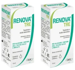 RENOVA TRE COLLIRIO A BASE DI TREALOSIO E ACIDO IALURONICO 10 ML SENZA CONSERVANTI Pack da 2