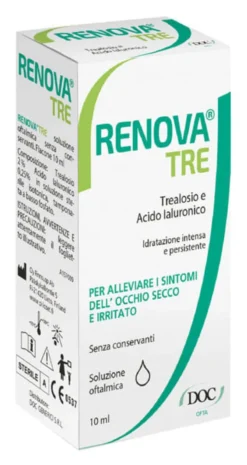 RENOVA TRE COLLIRIO A BASE DI TREALOSIO E ACIDO IALURONICO 10 ML SENZA CONSERVANTI