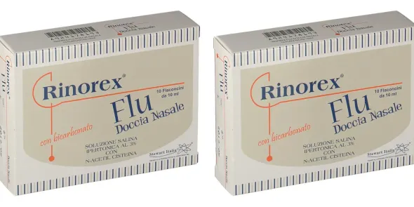 RINOREX FLU DOCCIA NASALE 10 FLACONCINI 10 ML Pack da 2