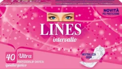 Salvaslip Lines Intervallo Sensitive ipoallergenici, 40 pz