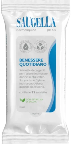 Salviette intime Saugella Dermoliquido, 15 pezzi