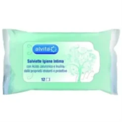 Salviettine Igiene Intima Alvita con malva e calendula, 12pz