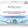 SALVIETTINE IGIENIZZANTI POCKET CLOREXIDINA 20 PEZZI SOFARMAPIU'