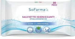 SALVIETTINE IGIENIZZANTI POCKET CLOREXIDINA 20 PEZZI SOFARMAPIU'