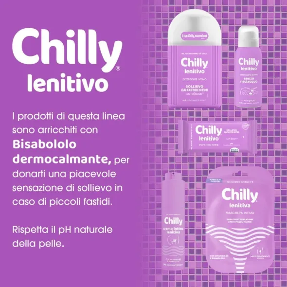 Salviettine Intime Chilly Lenitivo detergenti, 12 pezzi