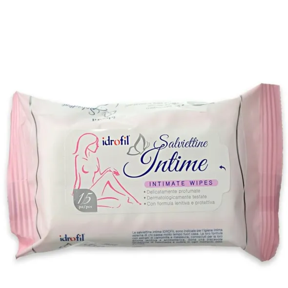 Salviettine intime Idrofil lenitive e protettive, 15 pezzi