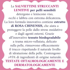 Salviettine Struccanti Lenitive Acqua alle Rose, 20 pezzi
