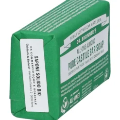 Sapone Dr. Bronner's Almond in pane con olio mandorla, 140g