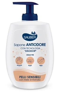 SAUBER SAPONE ANTIODORE PELLI SENSIBILI 300 ML