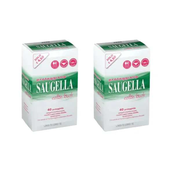 SAUGELLA ASSORBENTI PROTEGGISLIP 40 PEZZI Pack X2