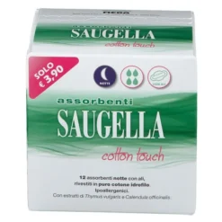 SAUGELLA COTTON TOUCH ASSORBENTI NOTTE 12 PEZZI TAGLIO PREZZO