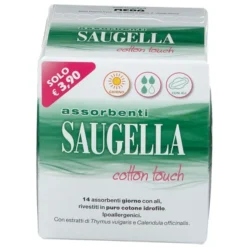 SAUGELLA COTTON TOUCH ASSORBENTI GIORNO 14 PEZZI TAGLIO PREZZO