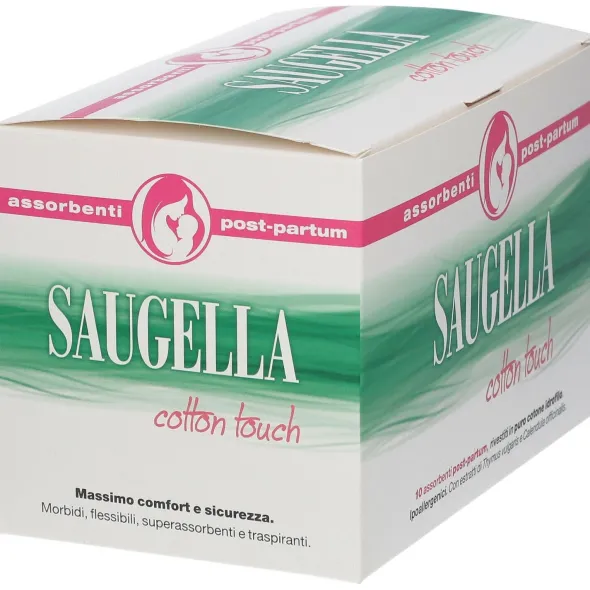 SAUGELLA COTTON TOUCH ASSORBENTI POSTPARTUM 10 PEZZI