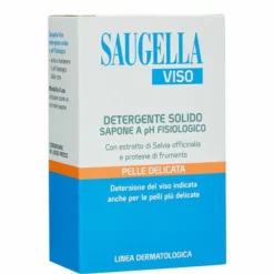 SAUGELLA VISO DETERGENTE SOLIDO SAPONE PH FISIOLOGICO PELLE DELICATA 100 G