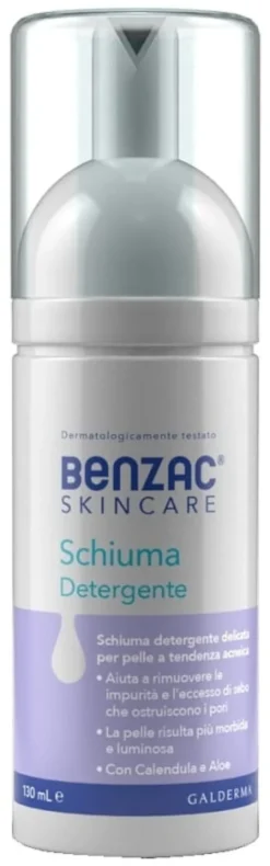 Schiuma Detergente Benzac Skincare per pelle acneica, 200ml