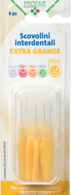 Scovolini interdentali Profar gialli 1,3mm, 6 pezzi