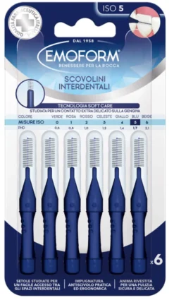 Scovolino Interdentale Emoform ISO 5 blu, per igiene orale