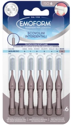 Scovolino Interdentale Emoform ISO 6 beige, misura 6