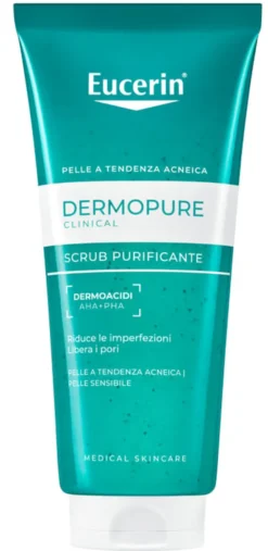 Scrub Viso Eucerin DermoPure Clin per pelle grassa, 100ml