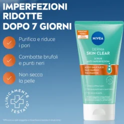 Scrub Viso Nivea Derma Skin Clear anti-imperfezioni, 150ml