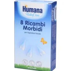 SET RICAMBI MORBIDI PER ASPIRATORE NASALE HUMANA 8 PEZZI