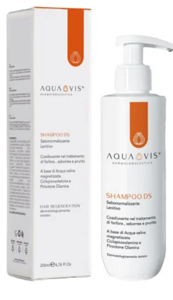 Shampoo Aquavis DS per cute con forfora e prurito, 200ml