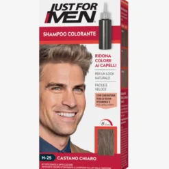 Shampoo colorante Just for Men H25 castano chiaro uomo