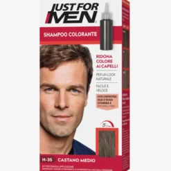 Shampoo colorante Just for Men H35 Castano Medio uomo