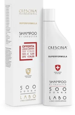 Shampoo Crescina Ri-Crescita 500 Donna, 200ml