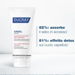 Shampoo Ducray Sabal sebo-assorbente per capelli grassi, 200ml