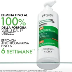 Shampoo 2in1 Vichy Dercos Antiforfora capelli, 400ml