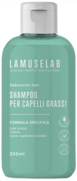 Shampoo LamuseLab per capelli grassi e cute sensibile