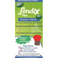 Shampoo Lendix Plus antipidocchi con pettine 2in1
